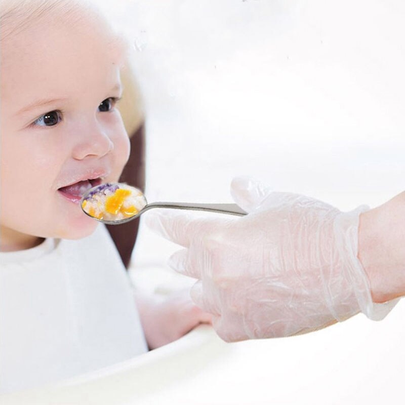 100 Pcs Food Grade PVC Examination Disposable Vinyl Gloves