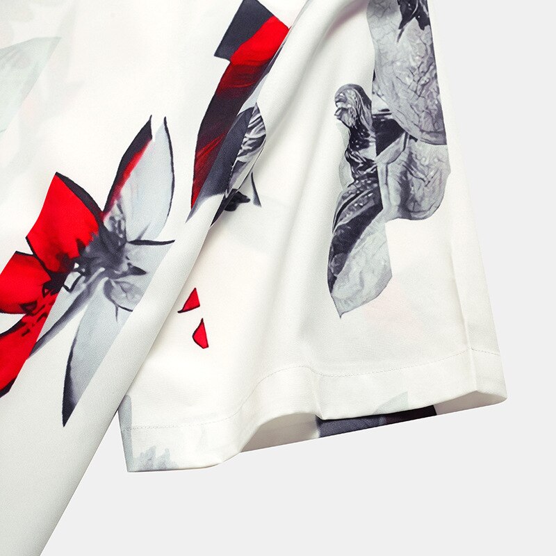 Stijlvolle Butterfly Print Heren Shirts Zomer Gloednieuwe Korte Mouw Mannen Casual Party Top Blouse Chemise Homme