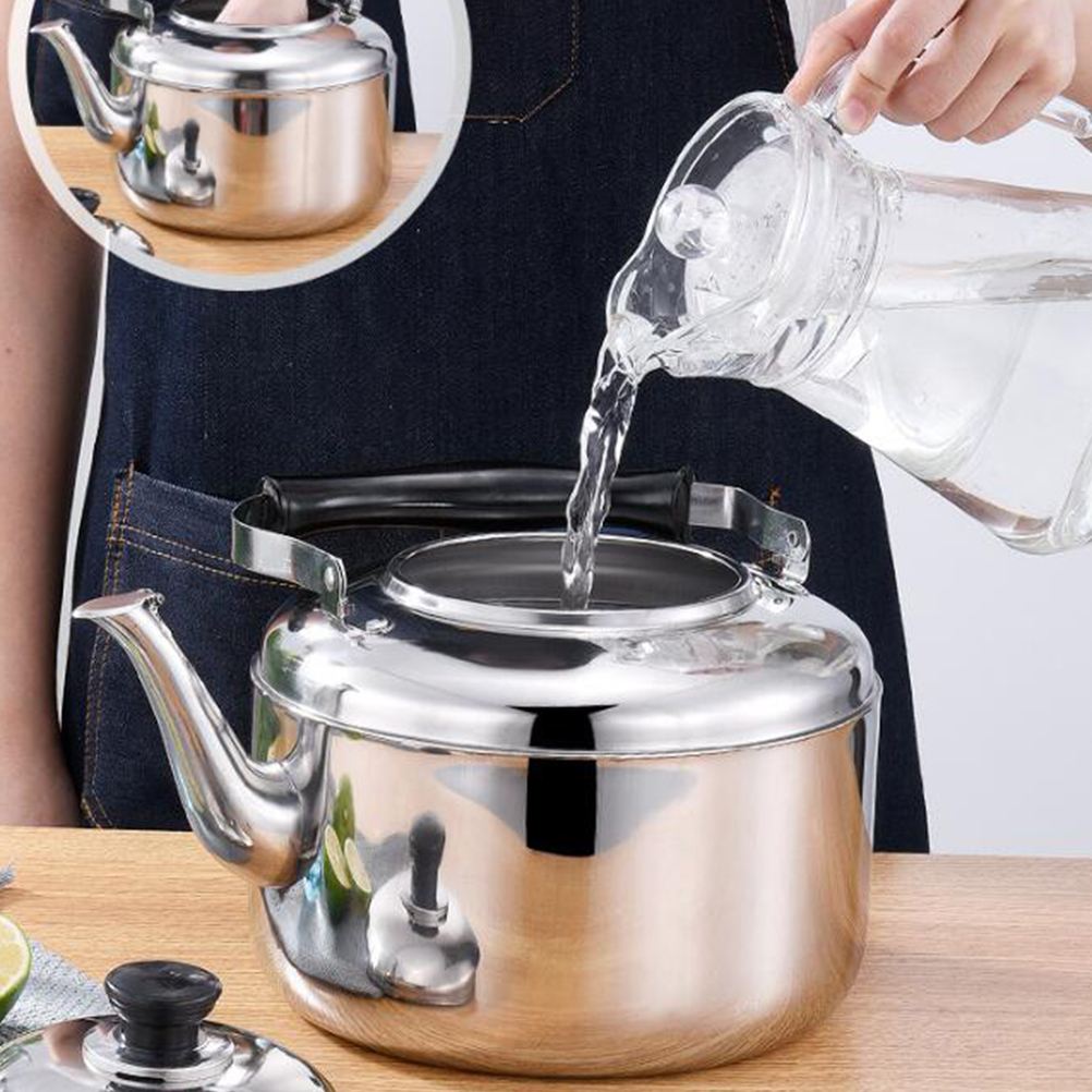 Praktisk 5.5l stor kapacitet vattenkokare rostfritt stål klingande varmvattenberedare soppa kaffe porslin för hemmakontor kök