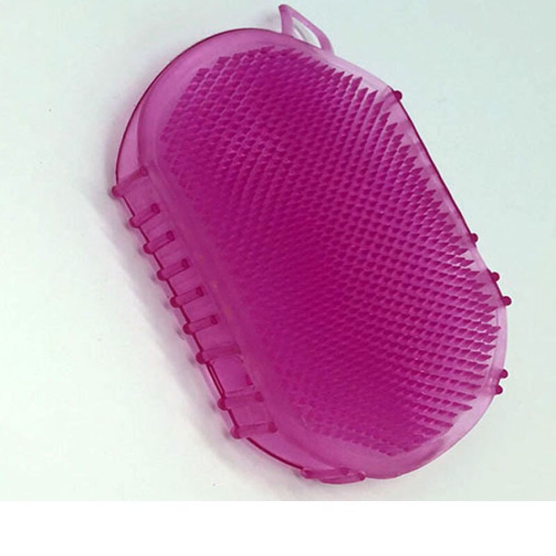 Gants de Massage en Silicone doux pour peler le corps, brosse de bain, gants exfoliants, brosse pour le bain, nouveauté: Red