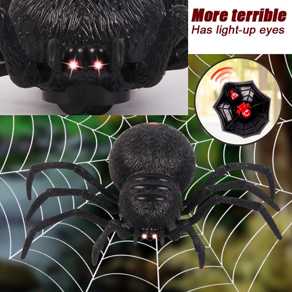 Remote Control Spider Scary Wolf Spider Robot Realistic Novelty Prank Toys Kid Creativity Decoration Jokes Prank spielzeug