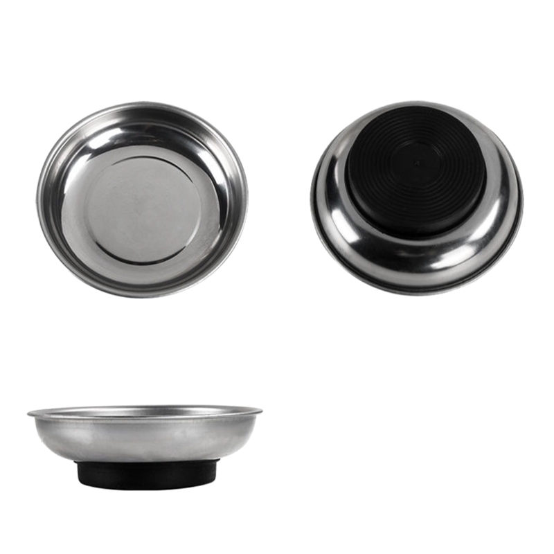 Portable Magnetic Trays Round Magnetic Trays Tools Parts Tray Holder for Bolts/ Nuts/ Small Parts 4inch/6inch M25 23