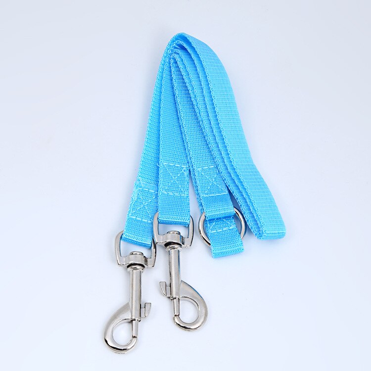 Twee Honden Leash Double Twin Dual Koppeling Hondenriem Twee In Een Sterke Nylon V Vorm Twee Manier Hond Wandelen lead Leash: Blue