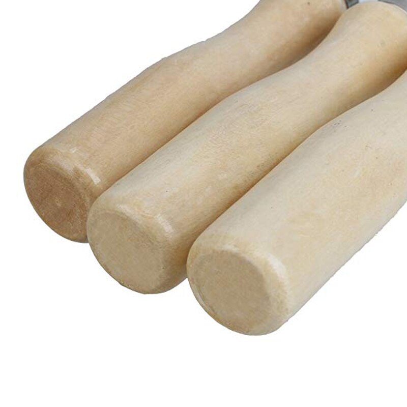 10pcs Stainless Steel Wooden Thick Handle Flat Wire Cutter Clay Pottery Sculpting Tool Set Pottery Clay Large Ribbon Sculpt Tool