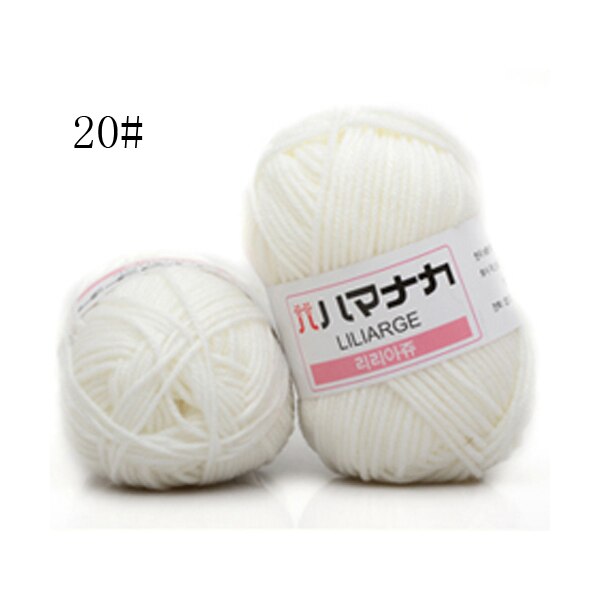25g Milk Cotton Yarn Comfortable Wool Blended Yarn Apparel Sewing Yarn Hand Knitting Scarf Hat Yarn crochet knitting yarn: I