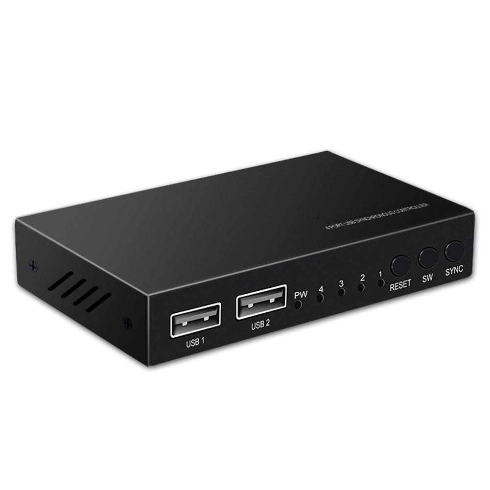 KVM Switch 4 Port USB Sharing Box 4 Port Peripheral Switcher Multifunctional KM Switcher For USB Keyboard And Mouse Sharing