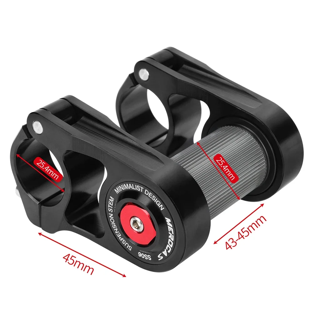 MEROCA Folding Bike Stem Shock Absorption Bicycle Stem 45mm length 25.4mm Installation Diameter for Folding Bicycle 412/SP18: Default Title