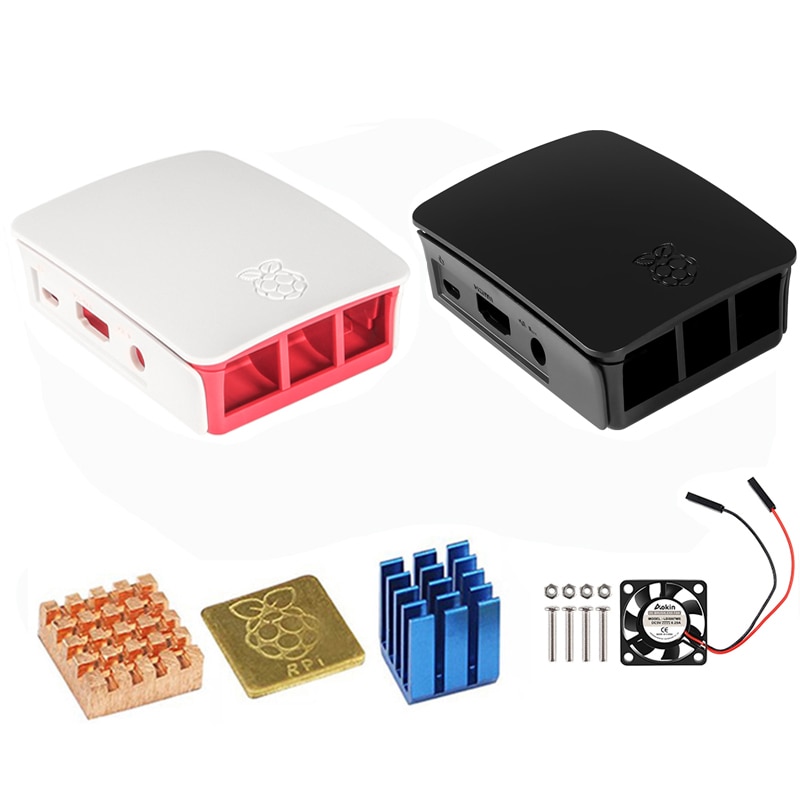 Voor raspberry  pi 3 behuizing officiële abs behuizing raspberry  pi 2 doos behuizing van de raspberry pi fundering + koelventilator