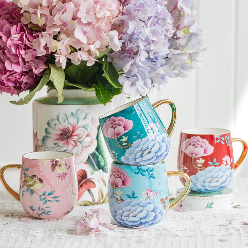 Ceramic mug bone porcelain couple coffee cup personality trend