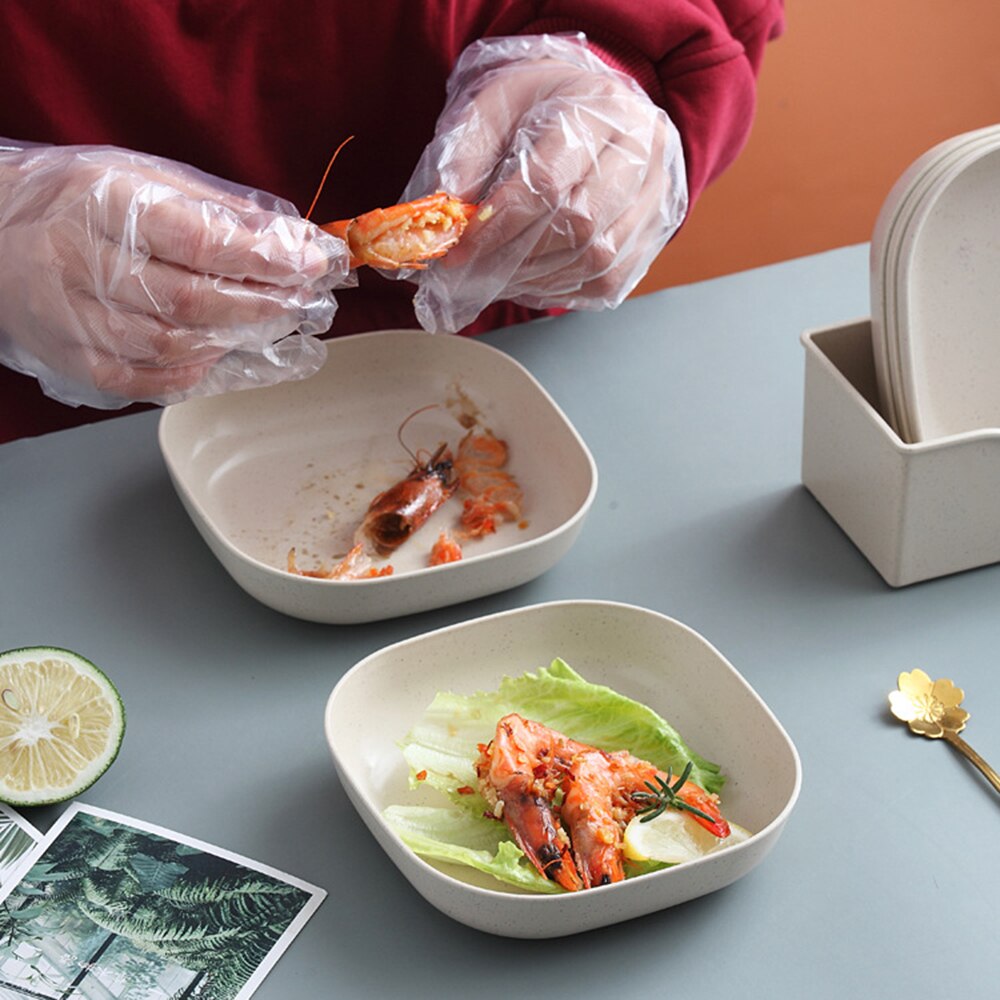 Multifunction Cutlery Set Plate Plastic Plate Spit Bone Snack Cake Dessert Candy Plate Dining Table Trash Plate Slag Plate