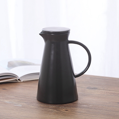 1100ML Water Jug Office Lemonade Pitcher Cold Water Jar Tea Pot Heatproof Beverage Drink Dispenser Drinkware Tea Kettle: Black