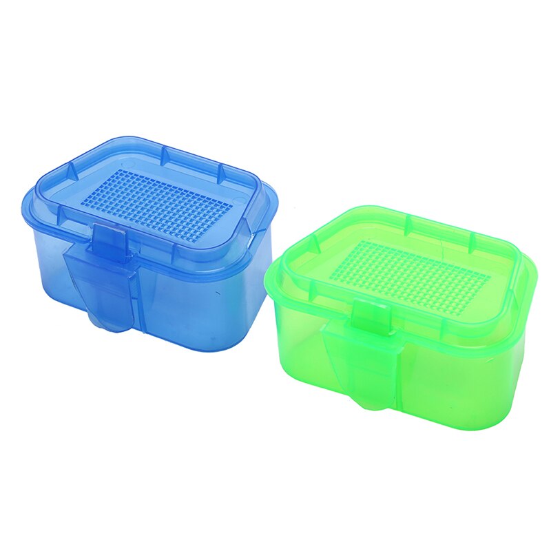 1pc regnorme blodorme agn container boks fiskeri tilbehør farve tilfældig plast fiskeri levende agn opbevaring boks