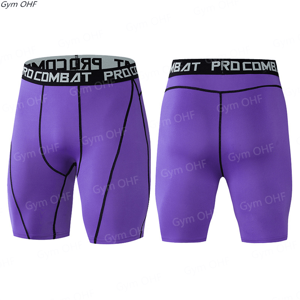 Men Bodybuilding Shorts Fitness Compression Leggings Workout Inseam Outfit Male Muscle Alive Elastic Skinny Tights S-3X