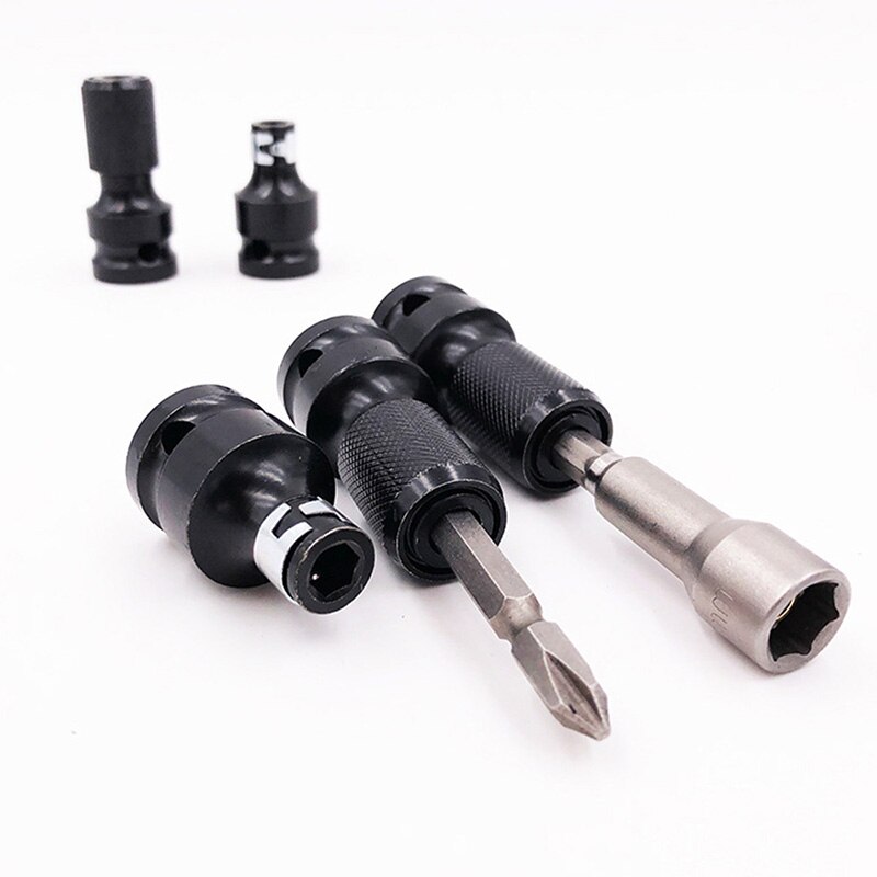 1/2 Inch Vierkante Tot 1/4 Inch Hex Ratel Dopsleutel Socket Adapter Spanner Set Drive Chuck Converter Impact Tool