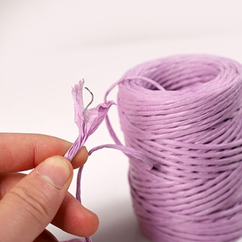 2mm 55 yards With Wire Paper Rope Kindergarten Children Weaving Paper Rattan Handmade DIY Materials To Make Flower Basket Vase