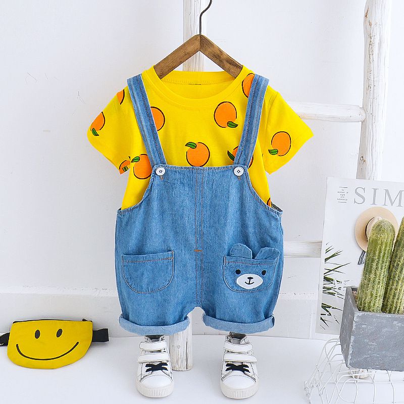 Zomer Kinderen Mode Kleding Baby Jongens Meisjes Cartoon T-shirt Shorts 2 Stks/sets Kids Baby Kleding Peuter Casual Sportswear