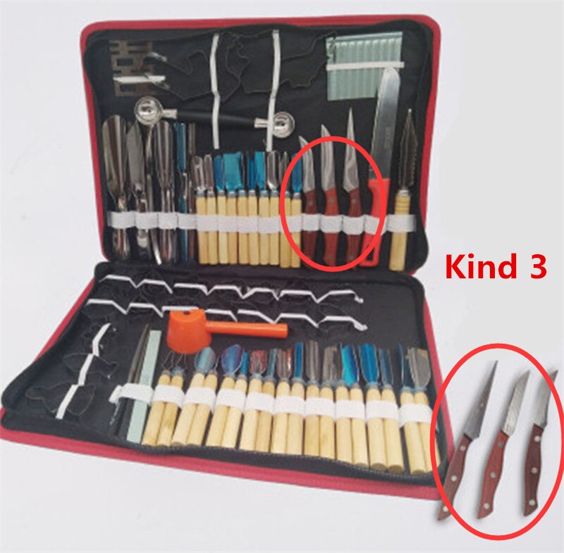 80 stks Culinaire Praktische chef Carving Tool set Fruit groente Garnering Decorateurs Voedsel Graveren Mes Art Tool Keuken Gereedschap: kind 3