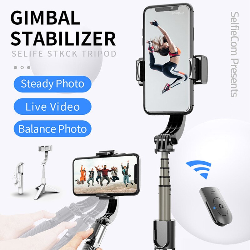 JKING ręczny stabilizator Gimbal telefon komórkowy Selfie uchwyt na kij regulowany stojak Selfie dla iPhone/android L08