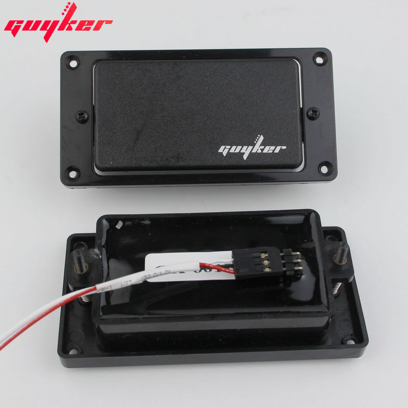 GUYKER Chiuso Nero Chitarra Raccogliere Humbucker Raccogliere Attivo impostato (Equipaggiato con Potenziometro e Americano di Uscita della Chitarra Martinetti)
