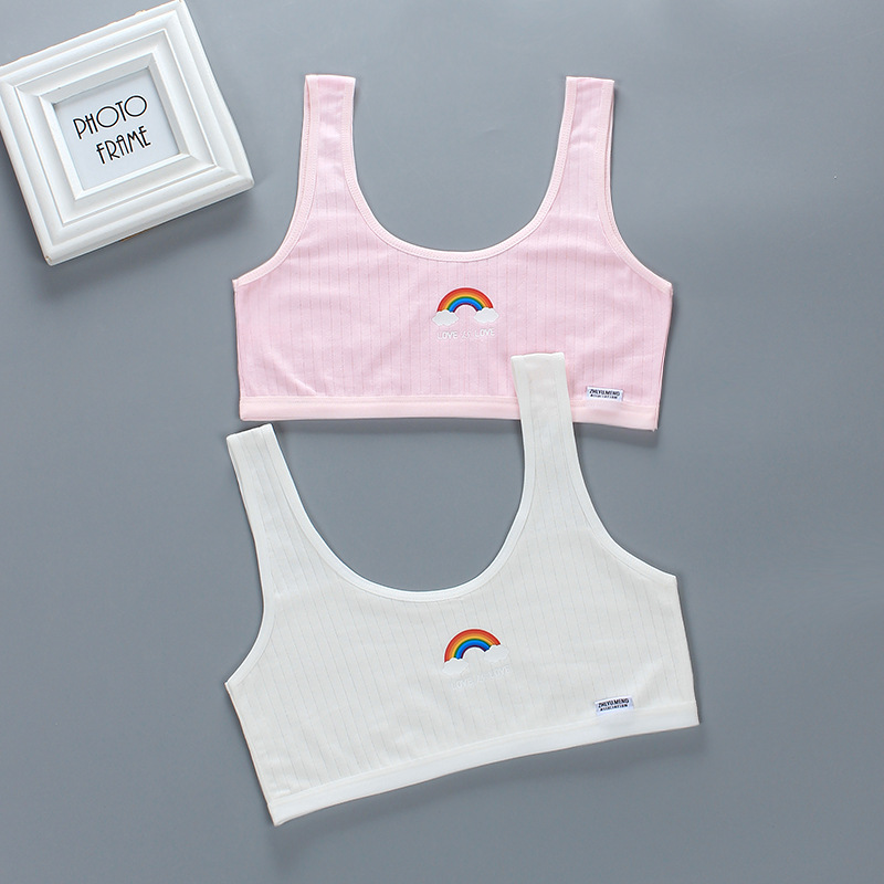 Girls Bra Cotton Tops Sports Bras Without Bones School Students Underwear Teens Crop Top 12 Years Old Clothes For Teenagers