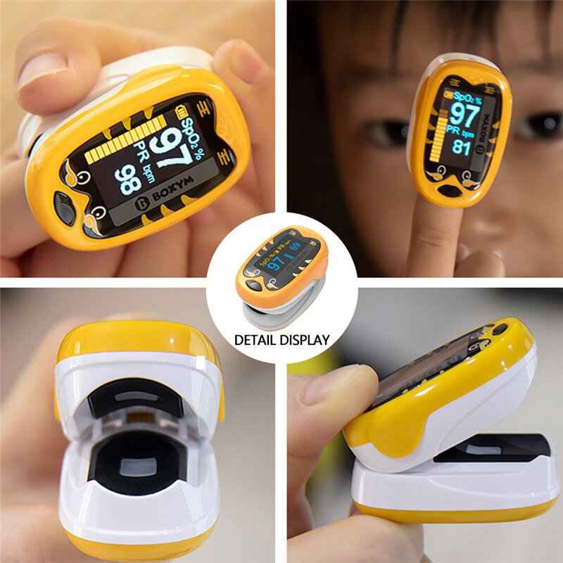 Baby Vinger Pulsoximeter Saturatiemeter De Dedo SpO2 Pediatrische Kind Kids Vingertop Pulsioximetro Handheld Pr Meter Led 1-12 jaar