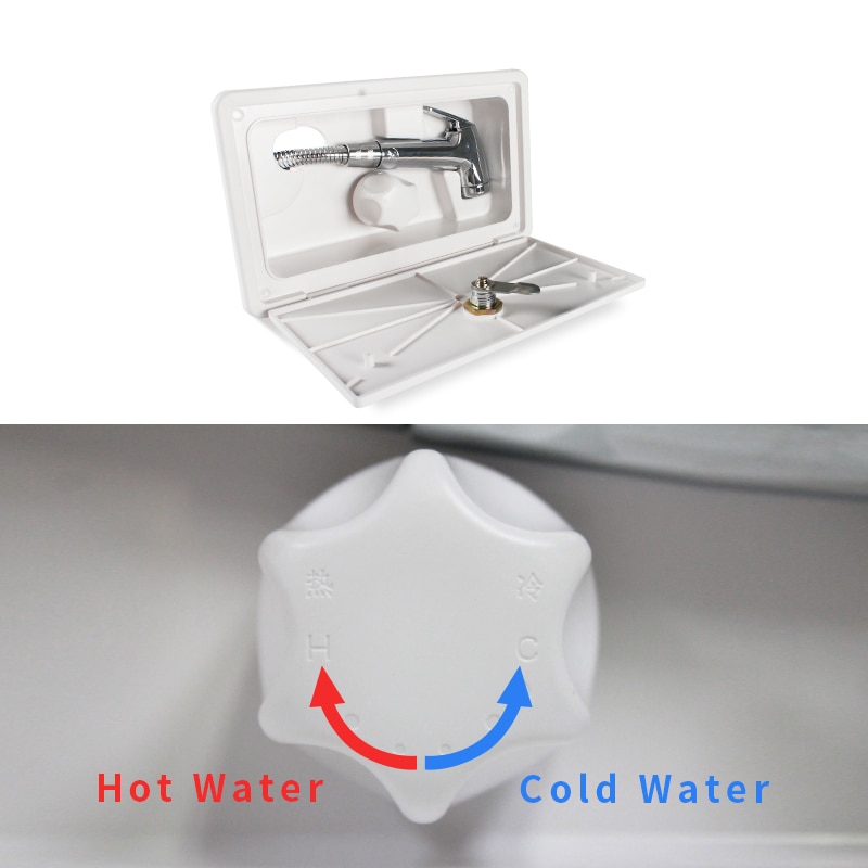 Kit de caja de ducha Exterior TYTXRV con cerradura-incluye grifo de ducha, manguera de ducha, varita de ducha barco marino Camper caravana autocaravana