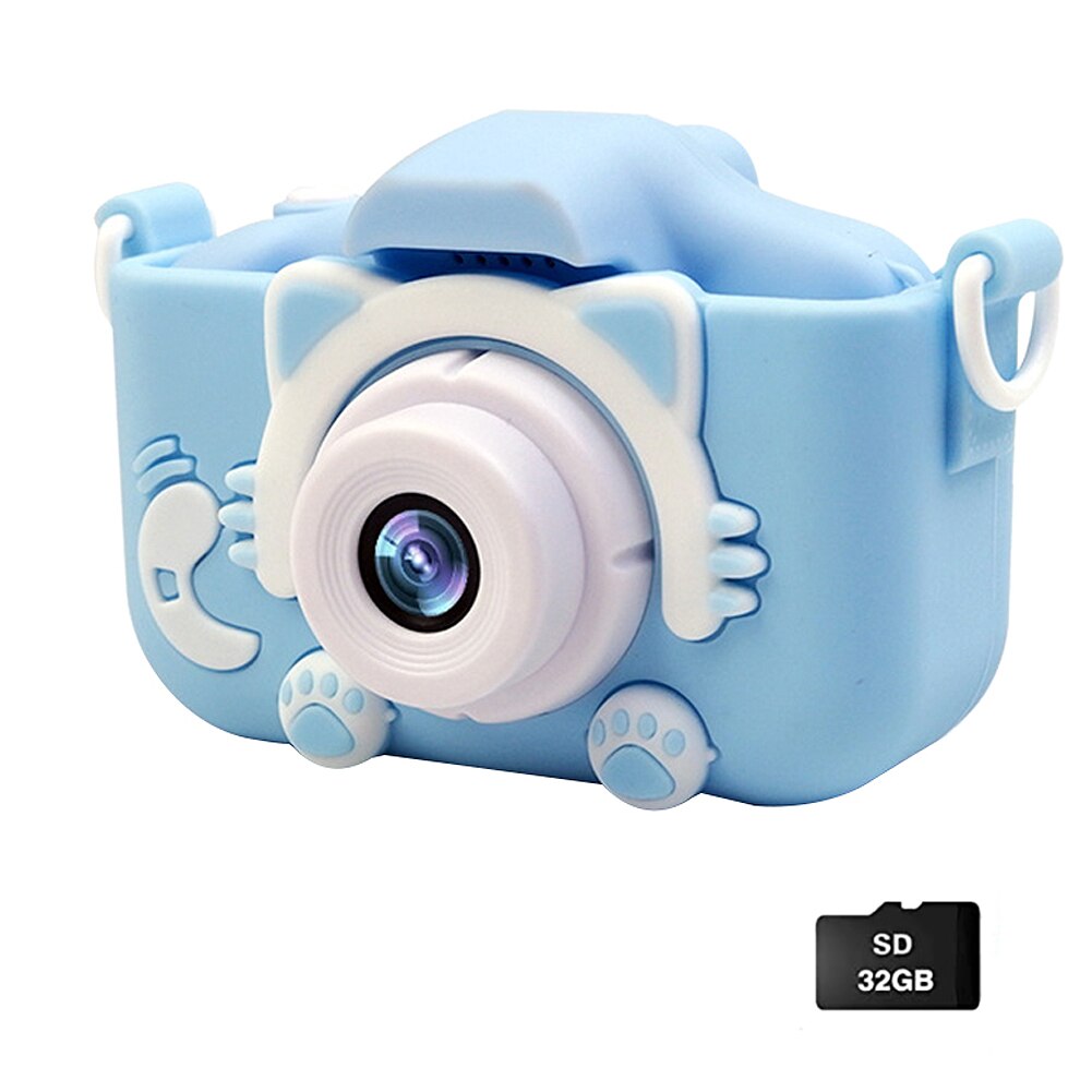 Mini Camera Kids Digitale Camera Cartoon Speelgoed Hd Camera Voor Kinderen Educatief Kinderen Camera Speelgoed Voor Jongen Meisje Beste Cadeau: Blue