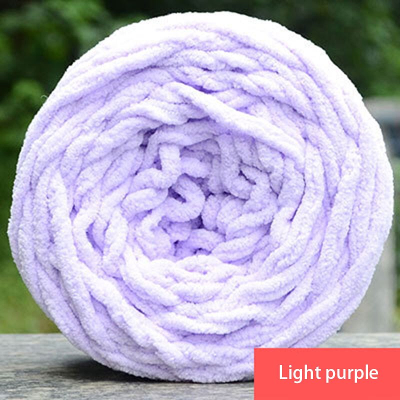 Diy Soft Breien Chunky Badstof Wol Bal Streng Sjaal Garen Pure Kleur Leuke 100G #80465