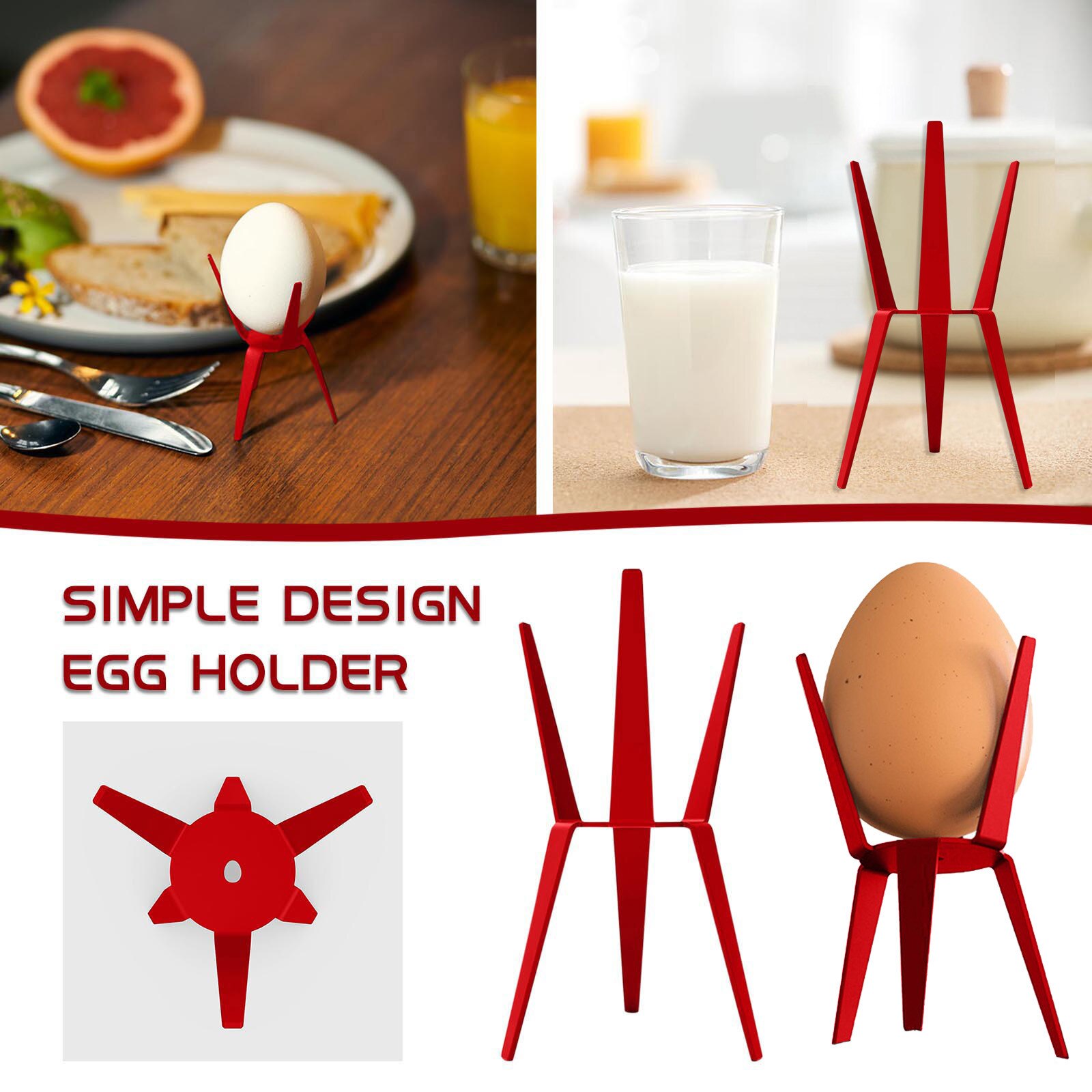 Plastic Tripod Simple And Fashionable Kitchen Decoration Support Stand Egg Rack Decoration Kitchen Decoration 1/3/5pc×bracket