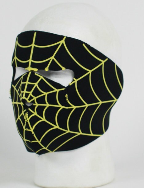 Spider Neoprenee Face Cover Warmer Motorcycle Ski Neck Gaiter Sun Head Shield Durag Bandana Men Women Scarf Halloween Party