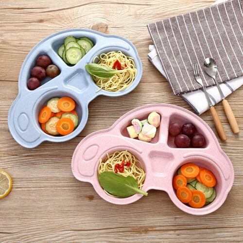 Småbørn spædbarn baby tegneserie retter mad tallerkener børn spisestel bordservice bakke baby pige dreng bil form tallerken