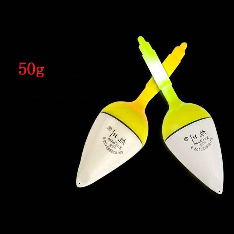 LED Fishing Night Floats Electric Glowing Floats Fishing Tackle Ocean Boat Fishing Bobber With Battery Fish Buoys Fishing Tools
