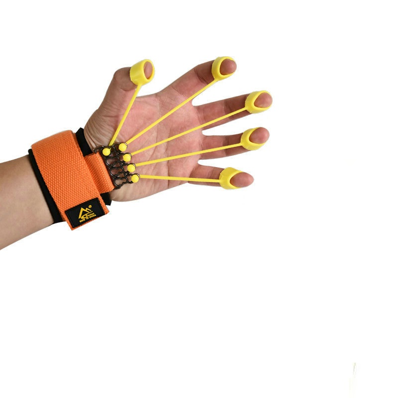 Draagbare Hand Gripper Silicone Vinger Yoga Expander Hand Grip Pols Sterkte Trainer Vinger Uitoefenaar Resistance Band Fitness: Goud