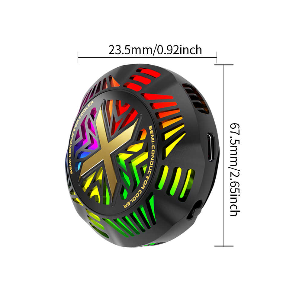 TISHRIC ventola di raffreddamento mobile Smartphone più fresco dissipatore di calore anulare TEC patata fritta di raffreddamento foglio di alluminio conduttivo accessori per telefoni: Default Title
