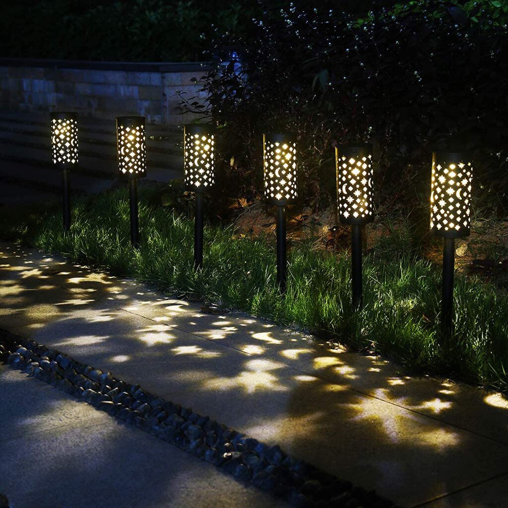 Solar Lights Led Decorative Columns Post Lantern Pole Lamp Pathway Garden Light Landscape Lighting Patio Yard Deck Path#g30