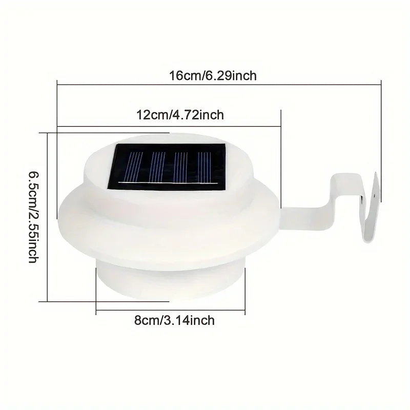 1–6er-Pack Solarleuchten, Veranda-Lampe, Wandleuchten, Dachrinnenbeleuchtung, hochhelle LED, automatische Aufladung, wasserdicht, Veranda, Weg, Zaun, Außenbereich