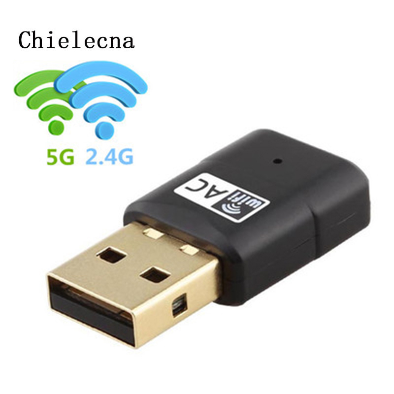 Chielecna Dual Gigabit USB 600 150mbps Sem Fio 2.4G + 5GHz Dual Band AC Antena Wi-fi 802.11a/b /g/n Adaptador Wi-Fi Placa de Rede Chave