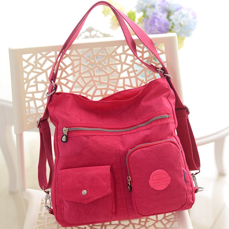 Handtaschen Nylon Frauen Handtaschen Hohe kapazität Schlinge Taschen Für Frauen Mutter Umhängetasche Sack Femme Bolso Mujer: Braun