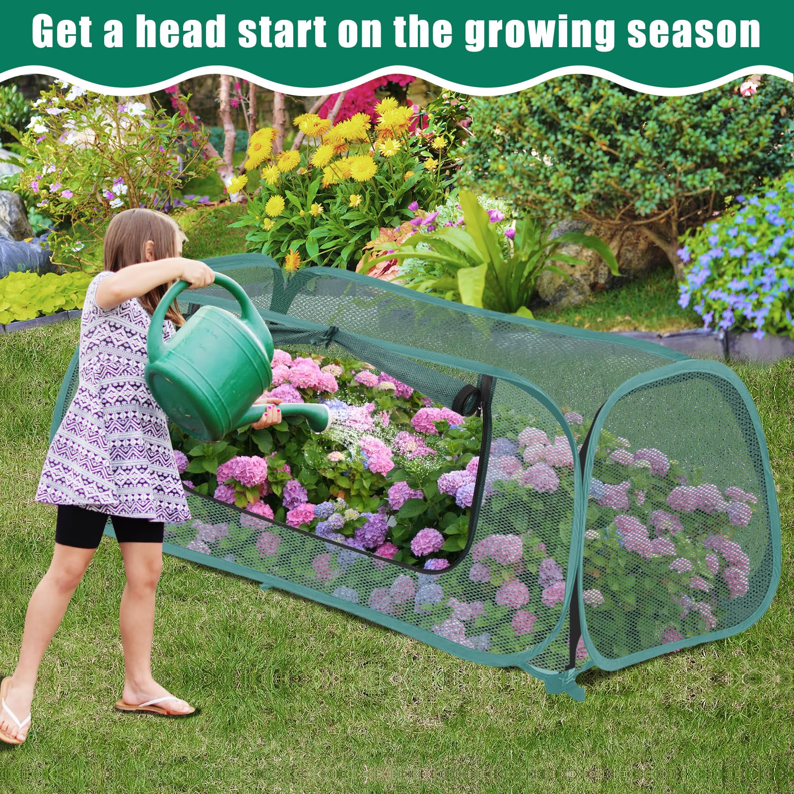 Pokrowce na rośliny ogrodowe, podwyższone grządki, ochrona przed mrozem, ochrona szklarniowa, ochrona sadzonek, owoce, warzywa, mini, na zewnątrz, robić wewnątrz, na stół.