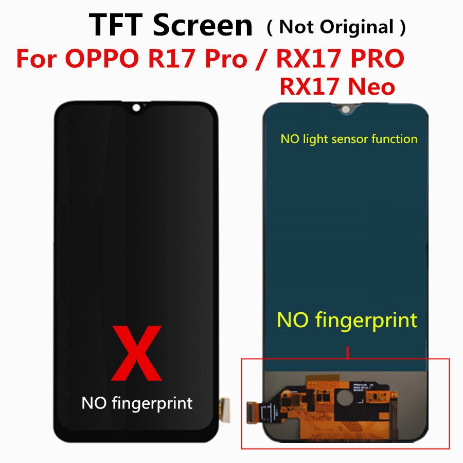 TFT LCD 6.4 "pour OPPO RX17 Neo LCD écran d'affichage écran tactile numériseur assemblée pour OPPO R17 RX17 Pro écran LCD