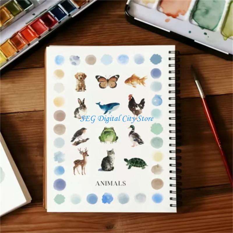 U75B Travel Watercolor Set 12 Color Watercolour Paint Watercolour Workbook and Brush