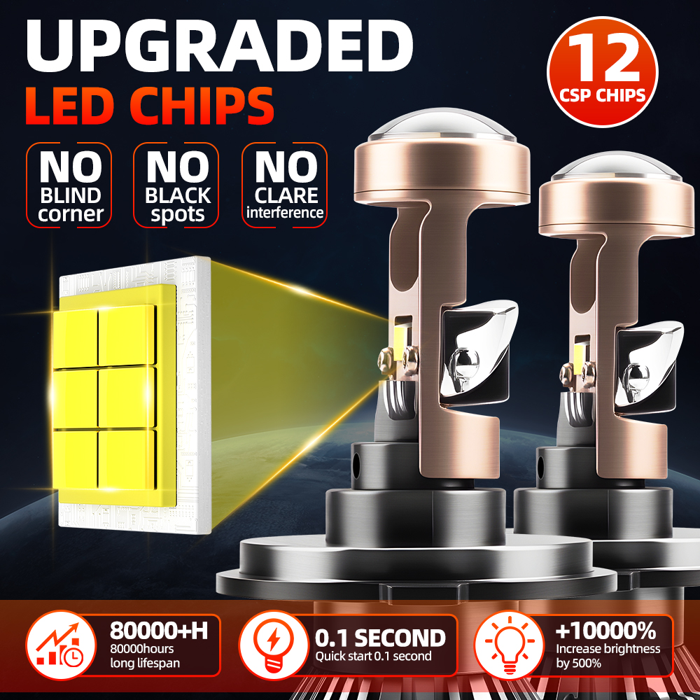 170 W 80000LM H7 H4 Canbus Auto Scheinwerfer Mini Objektiv H11 H8 9005 9006 HB3 HB4 LED Projektor Birne 6500 K Auto Motorrad Mini Objektiv