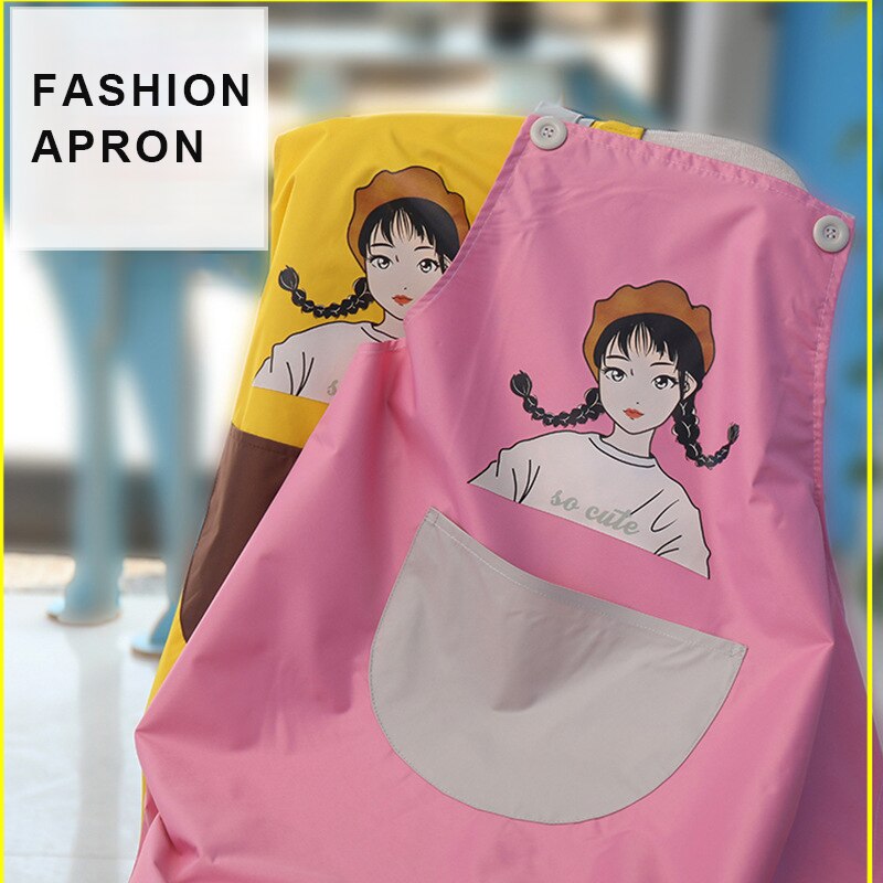 Apron Cooking Kitchen Waterproof Aprons Chef Apron with Pockets for Home Restaurant Garden BBQ Coffee House Apron YU-Hom