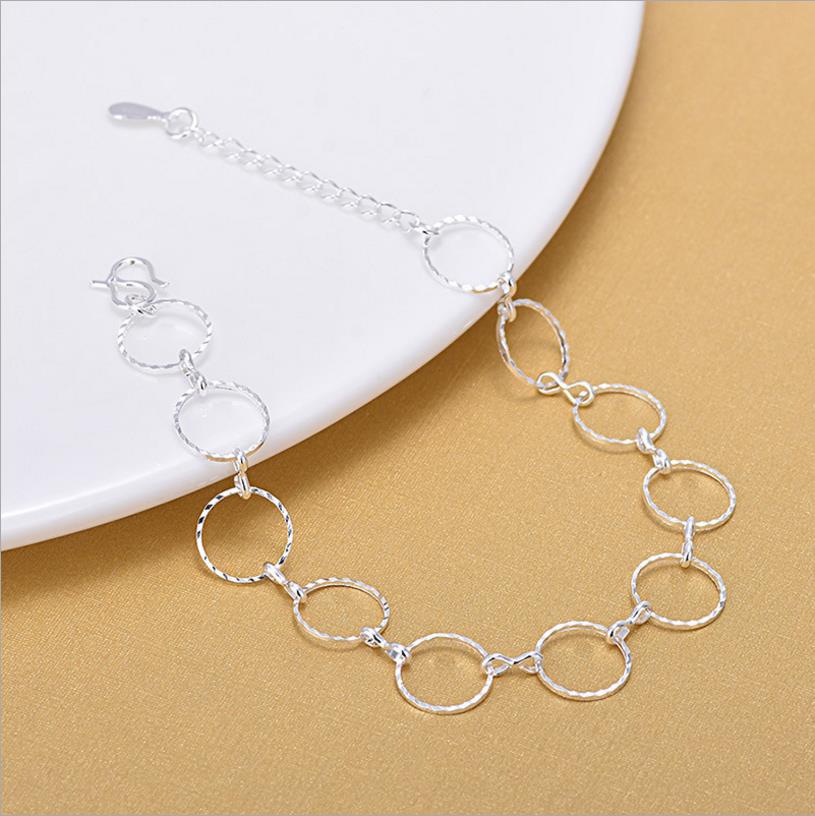 Everoyal Trendy Zilver 925 Armbanden Voor Vrouwen Verjaardagsfeestje Accessoires Charm Ronde Link Enkelbanden Zilveren Sieraden Meisje Sieraden