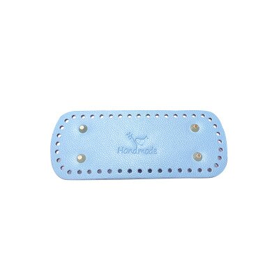 Długie owalne dno do torby z dzianiny PU skórzane akcesoria do toreb ręcznie dno 44 otwory DIY Crochet Pad torebka damska dolna torebka: sky blue