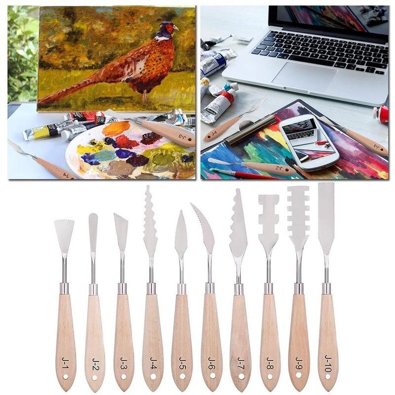 1Pcs Professionele Staal Olieverf Paletmes Verf Spatel Palet Tool Mengen Schraper Art Tool