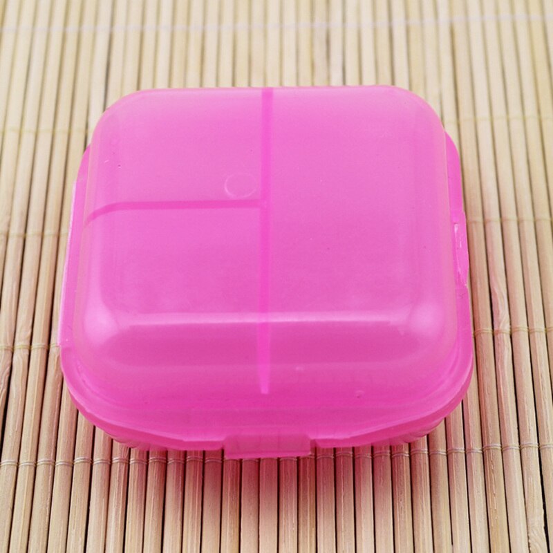 6 Grids Transparent Storage Box Home DIY Jewelry Nail Art Beads Sequin Diamond Receive Case Portable Organizer Two Layers Of Box: Rose red