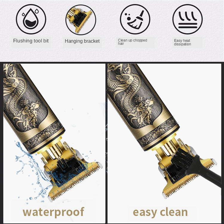 Cortador de pelo Vintage T9, cortadora de pelo eléctrica , afeitadora Original, recortadora de barba, carga rápida USB, pantalla LCD