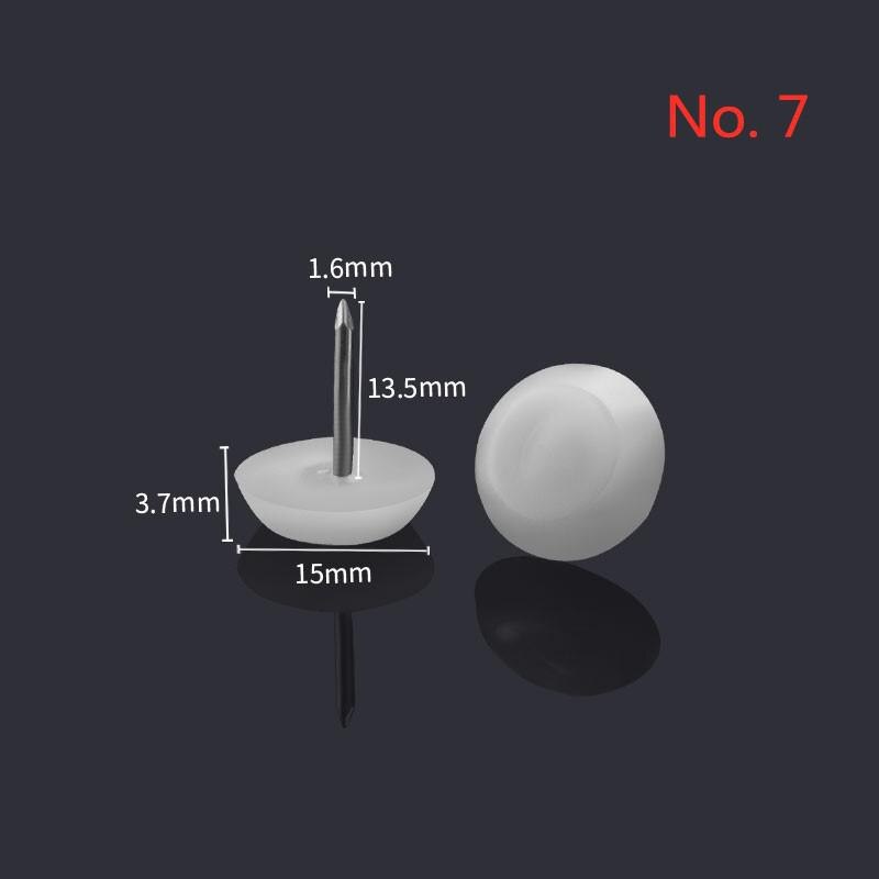 20 Stks/partij 10Mm/14Mm/17Mm Meubels Plastic Voet Nail Sofa Tafel En Stoel Kruk Nylon vocht Proof Antislip Pad Geluid Anch: No. 7