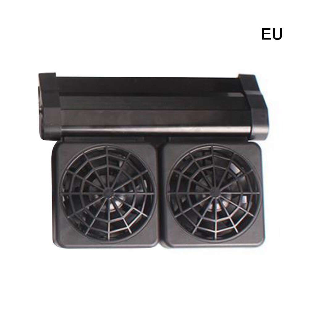 Verstelbare dompelbare aquariumkoeling en koelventilator aquariumkoeling geluidsarme radiator met beschermnet 1/2/3/4/5 koppen: Eu 2 hoofden